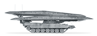 Brückenlegepanzer Leguan freigestellt in Seitenansicht