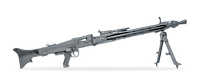 Maschinengewehr MG3 freigestellt in Seitenansicht