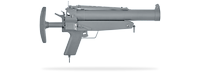 Granatpistole 40 mm freigestellt in Seitenansicht