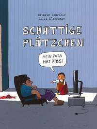 Buchtitel des Kinderbuchs „Schattige Plätzchen“ für Angehörige von PTBS-Betroffenen