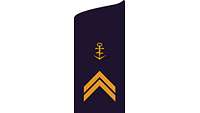 Picture of Rank Insignia Petty officer first class, senior grade (OR-6), for service dress
