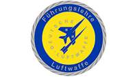 Wappen der Fakulttät Luftwaffe der Führungsakademie der Bundeswehr, gelb blau mit Flugzeug