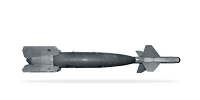Bombe GBU-24 freigestellt in der Seitenansicht