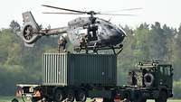 Spezialkräfte der Bundeswehr trainieren ihre Verfahren zusammen mit den H145M-Besatzungen