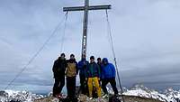 Die Gruppe am Gipfelkreuz