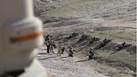 Afghanische Guards bei der Schießausbildung