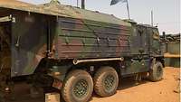 Ein Bundeswehr LKW mit der Steuerkabine der LUNA