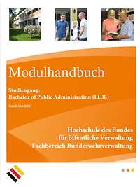 Deckblatt des Modulhandbuchs für den Bachelor of Public Administration (LL.B.)