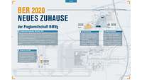 Die Grafik zeigt, wo die Flugbereitschaft in Schönefeld ab dem 21. Oktober 2020 und dann ab 2034 beheimatet sein wird.