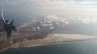 Blick aus dem Flugzeug auf die Spitze des Horns von Afrika