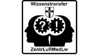 Das Logo des Projekts Wissenstransfer zeigt zwei schwarze Köpfe mit Zahnrädern als Gehirnen.