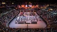 Several military bands in one arena