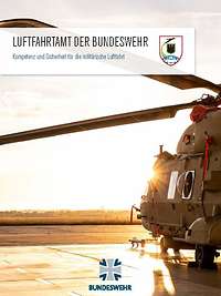 Das Bild zeigt das Titelbild der Broschüre vom Luftfahrtamt der Bundeswehr