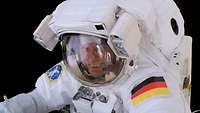 Thomas Reiter during spacewalk