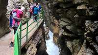 Wanderer in die Breitachklamm