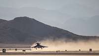 Startender Eurofighter auf der Creech Air Force Base.