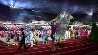 Blick ins Stadion bei der Abschlussfeier der Paralymoics in Tokio.