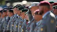 Angetretene Soldaten beim Abschlussappell zur Würdigung des Afghanistan-Einsatzes