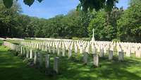 Gräber von britischen Soldaten auf der Kriegsgräberstätte Lauheide
