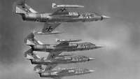 Formationsflug von vier Starfighter F-104