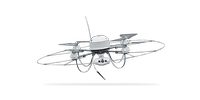 Drohne MIKADO freigestellt in Frontalansicht