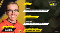 Steckbrief einer Sportlerin der Invictus Games 2023