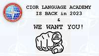 Ein Flyer der Cior Language Academy bewirbt Sprachkurse im Sommer 2023