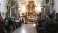 Gottesdienst in der Wallfahrtskirche Mariä Himmelfahrt