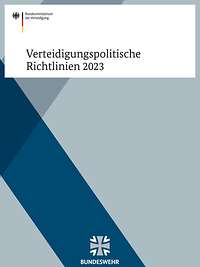 Deckblatt der Publikation "Verteidigungspolitische Richtlinien 2023"