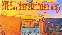 Titelbild des Comics „PTBS - Der steinige Weg“