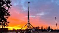 Eine Antenne bei Sonnenuntergang 