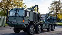 Ein Militär-Lkw