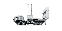 Ein Lkw vom System IRIS-T SLM freigestellt in Seitenansicht