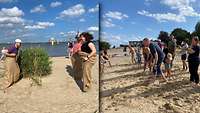 Sportliche Spiele am Strand