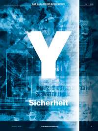 Das Cover vom Y-Magazin „Sicherheit“ mit Fotocollage von Dokumenten