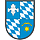 Bayerische Raute auf blauem Grund, links das Pioniersymbol, rechts der Bogen für den Ortsnamen.